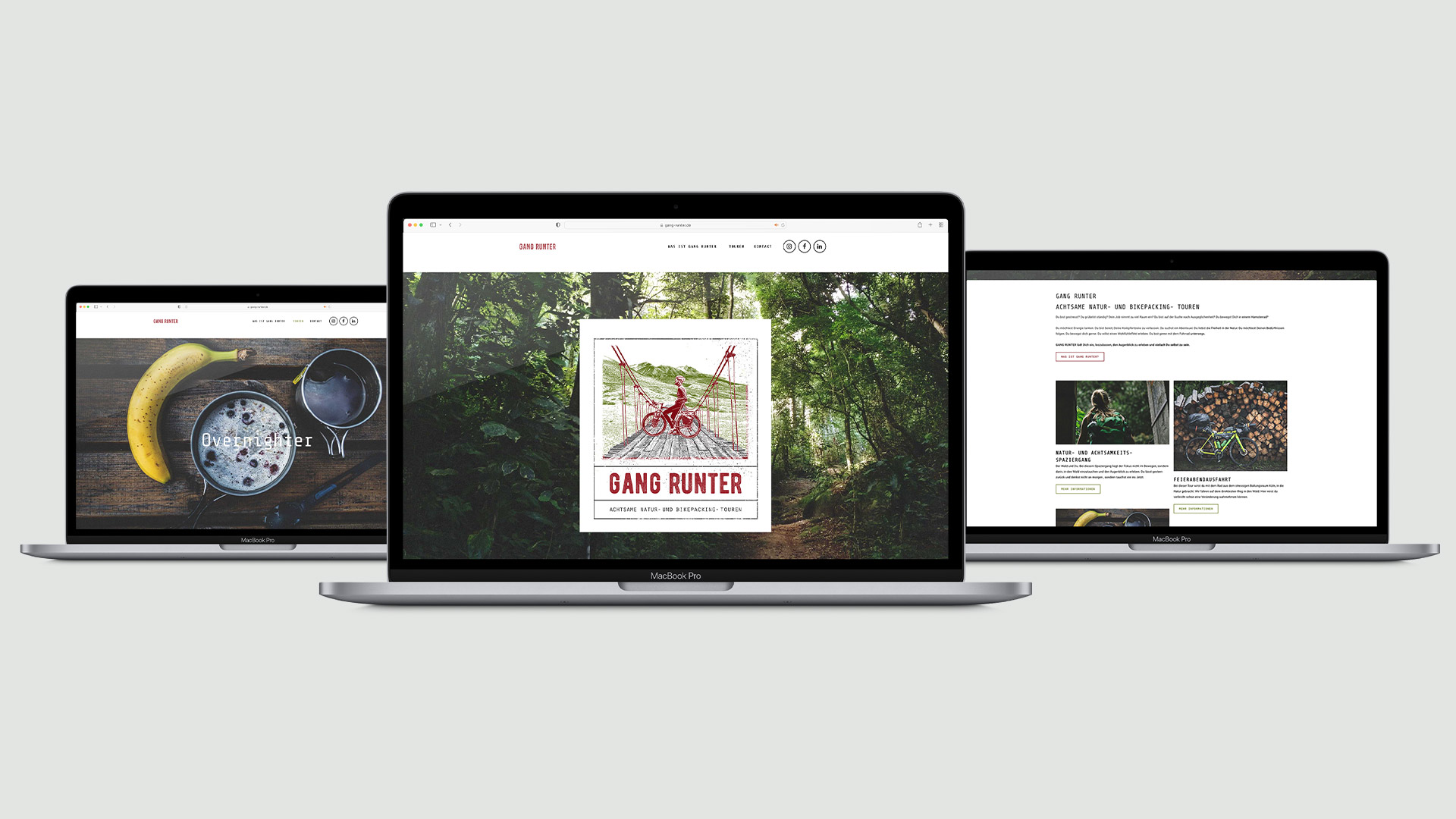 Bikepacking-Touren Logo und Website Design