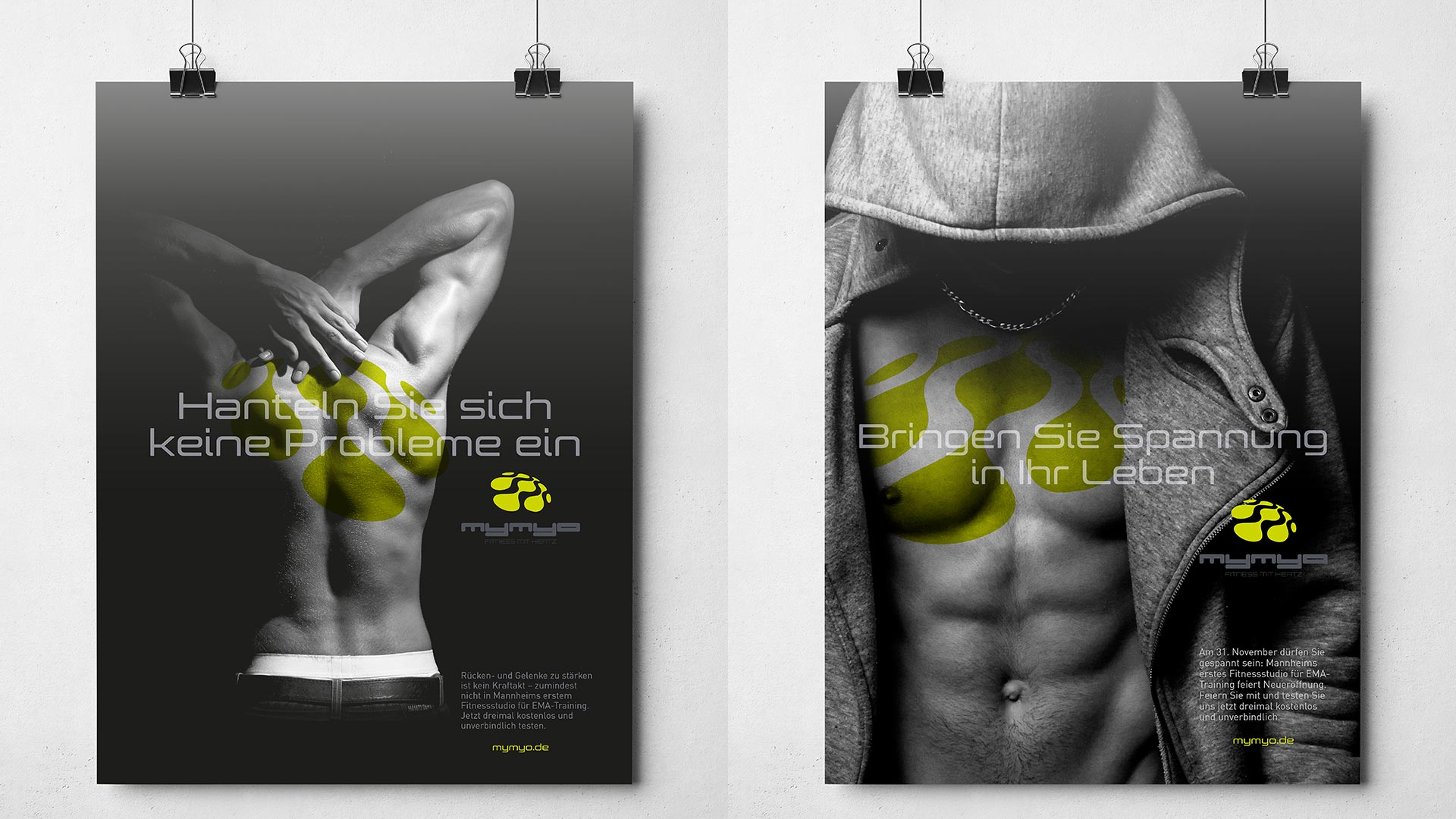 Fitnessstudio EMS Plakate