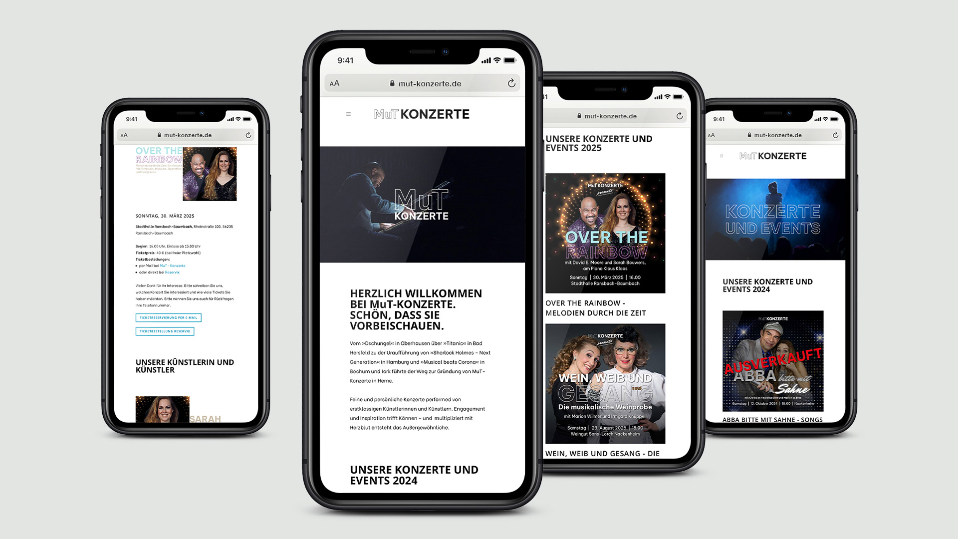 Konzertveranstalter Webdesign